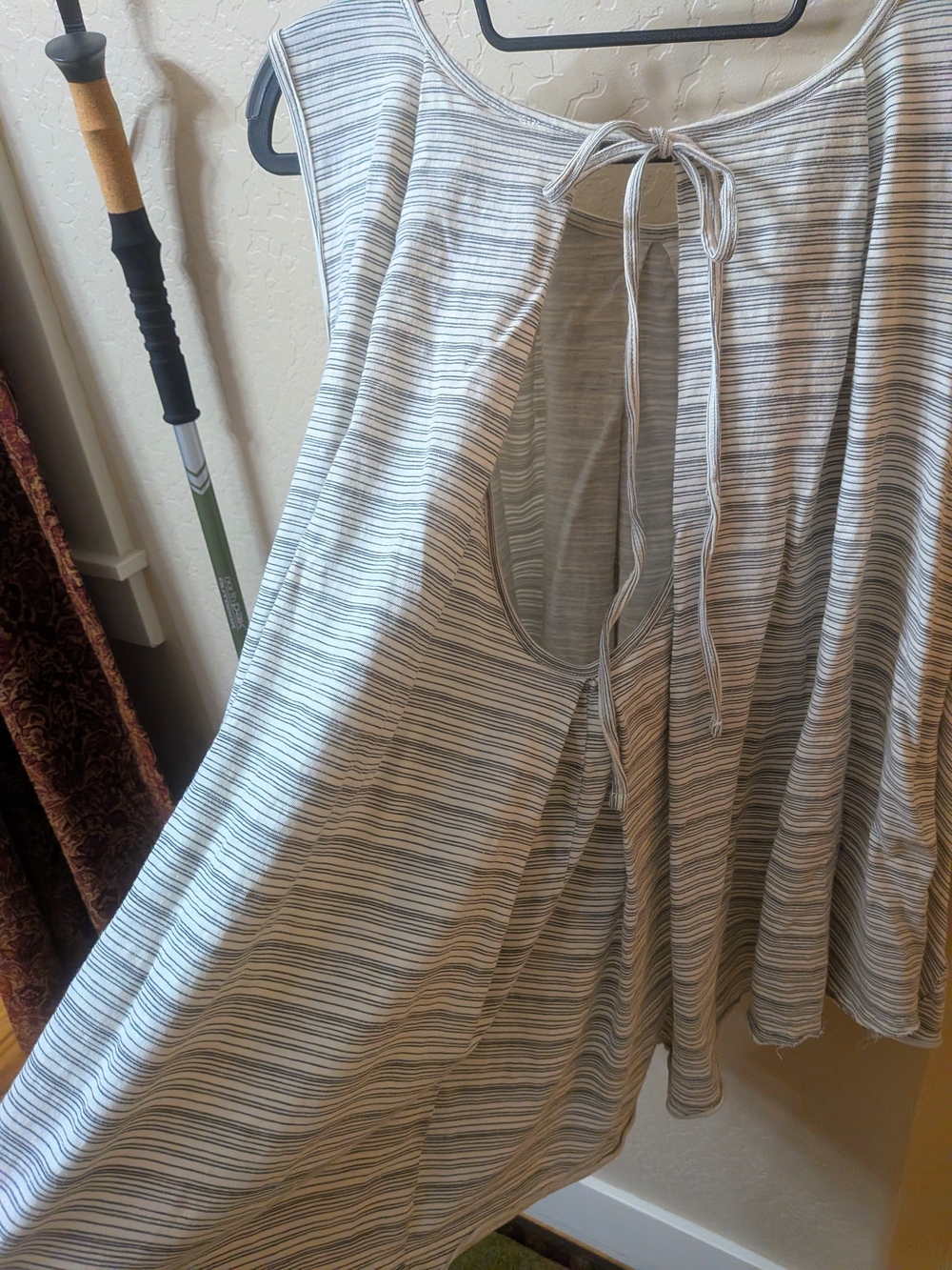Free People Striped High-Low Tank Top